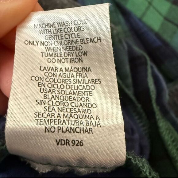 Eddie Bauer Pajama Lounge Pants Mens Size M Green Plaid Flannel Elastic Waist - Picture 9 of 12